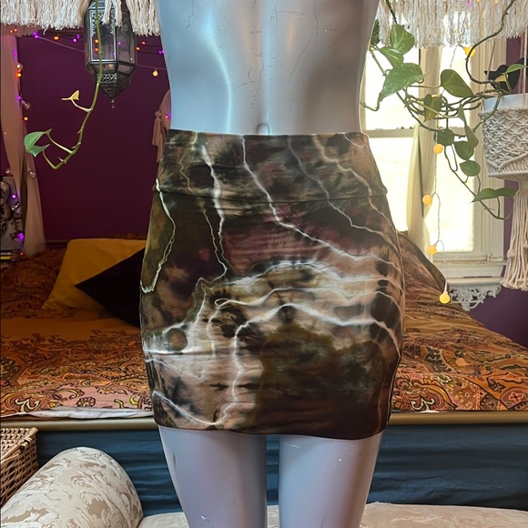 katya moon dyes Dresses & Skirts - Katya Moon Dyes boho hippie tie dye geode bodycon mini skirt